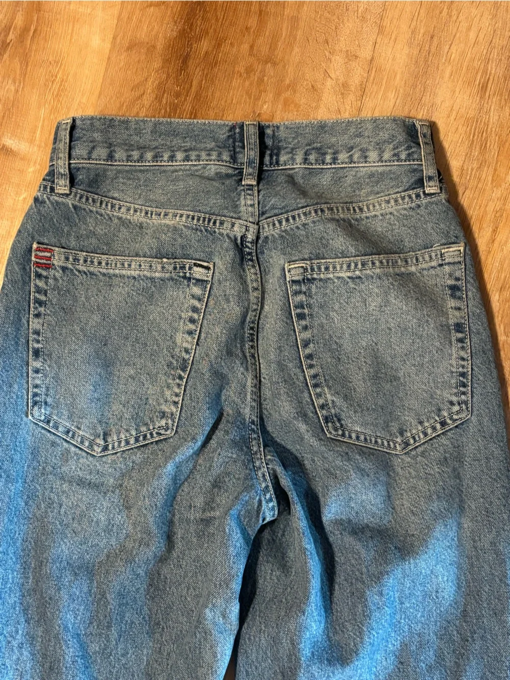Urban Outfitters BDG High Rise Baggy Distressed Frayed Raw Hem Size 24 - Picture 14 of 15